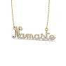 1/2 Carat Diamond Namaste Necklace In 14 Karat Yellow Gold, 16 Inches Image-2