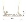 1/2 Carat Diamond Namaste Necklace In 14 Karat Yellow Gold, 16 Inches Image-5