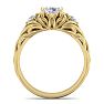 1 1/4 Carat Oval Shape Diamond Intricate Vine Engagement Ring In 14 Karat Yellow Gold Image-3