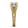 1 1/4 Carat Oval Shape Diamond Intricate Vine Engagement Ring In 14 Karat Yellow Gold Image-4