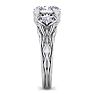 1 3/4 Carat Oval Shape Diamond Intricate Vine Engagement Ring In 14 Karat White Gold Image-4