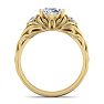1 3/4 Carat Oval Shape Diamond Intricate Vine Engagement Ring In 14 Karat Yellow Gold Image-3