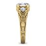1 3/4 Carat Oval Shape Diamond Intricate Vine Engagement Ring In 14 Karat Yellow Gold Image-4