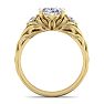 2 1/4 Carat Oval Shape Diamond Intricate Vine Engagement Ring In 14 Karat Yellow Gold Image-3
