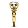 2 1/4 Carat Oval Shape Diamond Intricate Vine Engagement Ring In 14 Karat Yellow Gold Image-4