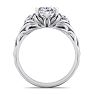 2 1/4 Carat Oval Shape Diamond Intricate Vine Engagement Ring In 14 Karat White Gold Image-3