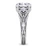2 1/4 Carat Oval Shape Diamond Intricate Vine Engagement Ring In 14 Karat White Gold Image-4