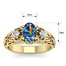 1 Carat Oval Shape Mystic Topaz Ring and Diamonds In 14 Karat Yellow Gold Image-5