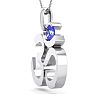 1/4 Carat Tanzanite Om Necklace In 14 Karat White Gold, 18 Inches Image-3