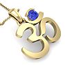 1/4 Carat Tanzanite Om Necklace In 14 Karat Yellow Gold, 18 Inches Image-4