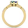 1 Carat Heart Shape Claddagh Mystic Topaz Ring and Diamonds In 14 Karat Yellow Gold Image-3