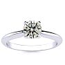 3/4 Carat Colorless Diamond Solitaire Ring in 14K White Gold Image-1