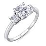 1 Carat Natural Colorless Diamond Ring Featuring a .75 Carat Center Diamond in Solid 14k White Gold Image-2