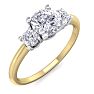 1 Carat Natural Colorless Diamond Ring Featuring a .75 Carat Center Diamond in Solid 14k Yellow Gold Image-2
