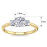 1 Carat Natural Colorless Diamond Ring Featuring a .75 Carat Center Diamond in Solid 14k Yellow Gold Image-5