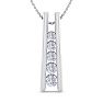 1/4 Carat Diamond Journey Ladder Necklace In 14 Karat White Gold, 18 Inches Image-1