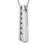 1/4 Carat Diamond Journey Ladder Necklace In 14 Karat White Gold, 18 Inches Image-3