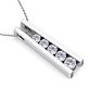 1/4 Carat Diamond Journey Ladder Necklace In 14 Karat White Gold, 18 Inches Image-4