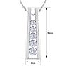 1/4 Carat Diamond Journey Ladder Necklace In 14 Karat White Gold, 18 Inches Image-5