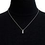 1/4 Carat Diamond Journey Ladder Necklace In 14 Karat White Gold, 18 Inches Image-6