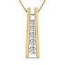 1/4 Carat Diamond Journey Ladder Necklace In 14 Karat Yellow Gold, 18 Inches Image-1