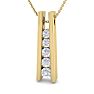1/4 Carat Diamond Journey Ladder Necklace In 14 Karat Yellow Gold, 18 Inches Image-2