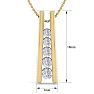 1/4 Carat Diamond Journey Ladder Necklace In 14 Karat Yellow Gold, 18 Inches Image-5