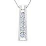 1/2 Carat Diamond Journey Ladder Necklace In 14 Karat White Gold, 18 Inches Image-1