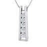 1/2 Carat Diamond Journey Ladder Necklace In 14 Karat White Gold, 18 Inches Image-2