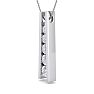 1/2 Carat Diamond Journey Ladder Necklace In 14 Karat White Gold, 18 Inches Image-3