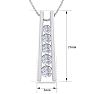 1/2 Carat Diamond Journey Ladder Necklace In 14 Karat White Gold, 18 Inches Image-5