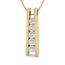 1/2 Carat Diamond Journey Ladder Necklace In 14 Karat Yellow Gold, 18 Inches Image-2