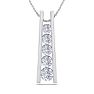 3/4 Carat Diamond Journey Ladder Necklace In 14 Karat White Gold, 18 Inches Image-1