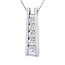3/4 Carat Diamond Journey Ladder Necklace In 14 Karat White Gold, 18 Inches Image-2
