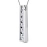 3/4 Carat Diamond Journey Ladder Necklace In 14 Karat White Gold, 18 Inches Image-3