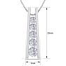 3/4 Carat Diamond Journey Ladder Necklace In 14 Karat White Gold, 18 Inches Image-5