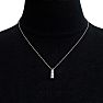 3/4 Carat Diamond Journey Ladder Necklace In 14 Karat White Gold, 18 Inches Image-6