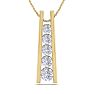 3/4 Carat Diamond Journey Ladder Necklace In 14 Karat Yellow Gold, 18 Inches Image-1