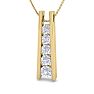 3/4 Carat Diamond Journey Ladder Necklace In 14 Karat Yellow Gold, 18 Inches Image-2