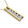 3/4 Carat Diamond Journey Ladder Necklace In 14 Karat Yellow Gold, 18 Inches Image-4