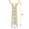 3/4 Carat Diamond Journey Ladder Necklace In 14 Karat Yellow Gold, 18 Inches Image-5