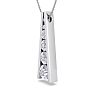 1 Carat Diamond Journey Ladder Necklace In 14 Karat White Gold, 18 Inches Image-3