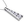 1 Carat Diamond Journey Ladder Necklace In 14 Karat White Gold, 18 Inches Image-4