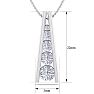 1 Carat Diamond Journey Ladder Necklace In 14 Karat White Gold, 18 Inches Image-5