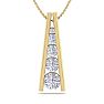 1 Carat Diamond Journey Ladder Necklace In 14 Karat Yellow Gold, 18 Inches Image-1