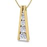 1 Carat Diamond Journey Ladder Necklace In 14 Karat Yellow Gold, 18 Inches Image-2