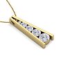 1 Carat Diamond Journey Ladder Necklace In 14 Karat Yellow Gold, 18 Inches Image-4