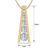 1 Carat Diamond Journey Ladder Necklace In 14 Karat Yellow Gold, 18 Inches Image-5