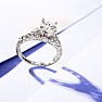 Moissanite Engagement Ring; 1 1/4 Carat Vintage Moissanite Engagement Ring In 14 Karat White Gold Image-7