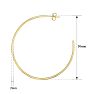 14 Karat Yellow Gold Polished Hoop Earrings, 2 Inches Image-2